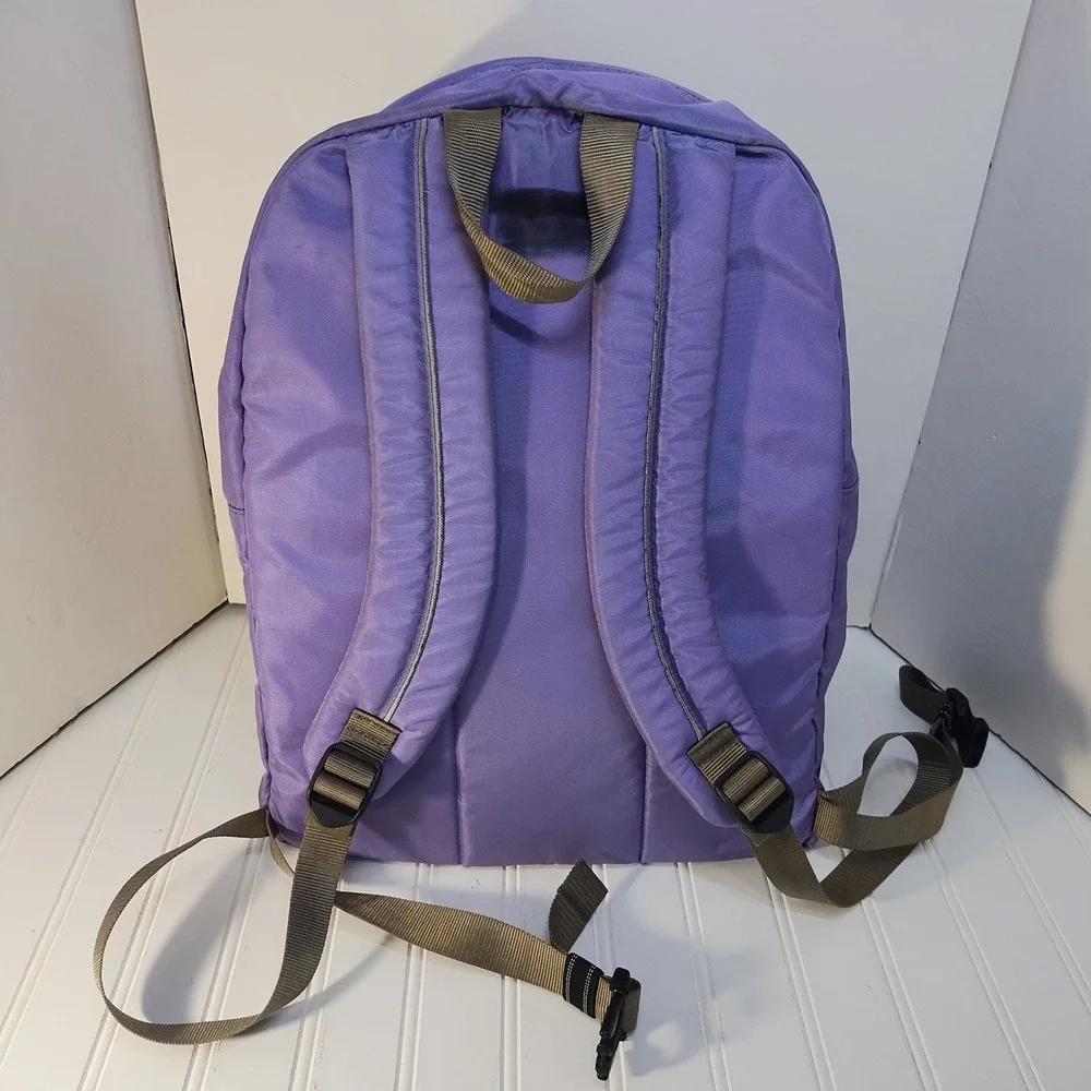 LL Bean Purple Deluxe Book Pack Backpack Reflective School Bag Laptop Commuter